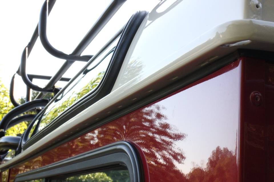 The Alpine window gasket is replaced as well as the roof-to-side panel seal.