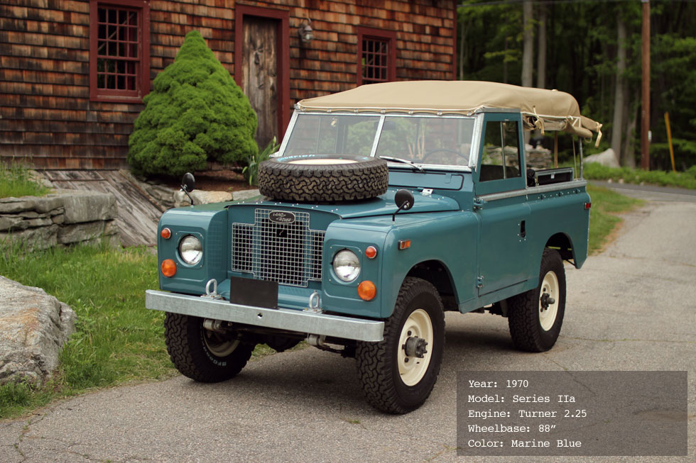 Fully restored 1970 Land Rover Series IIa in Marine Blue