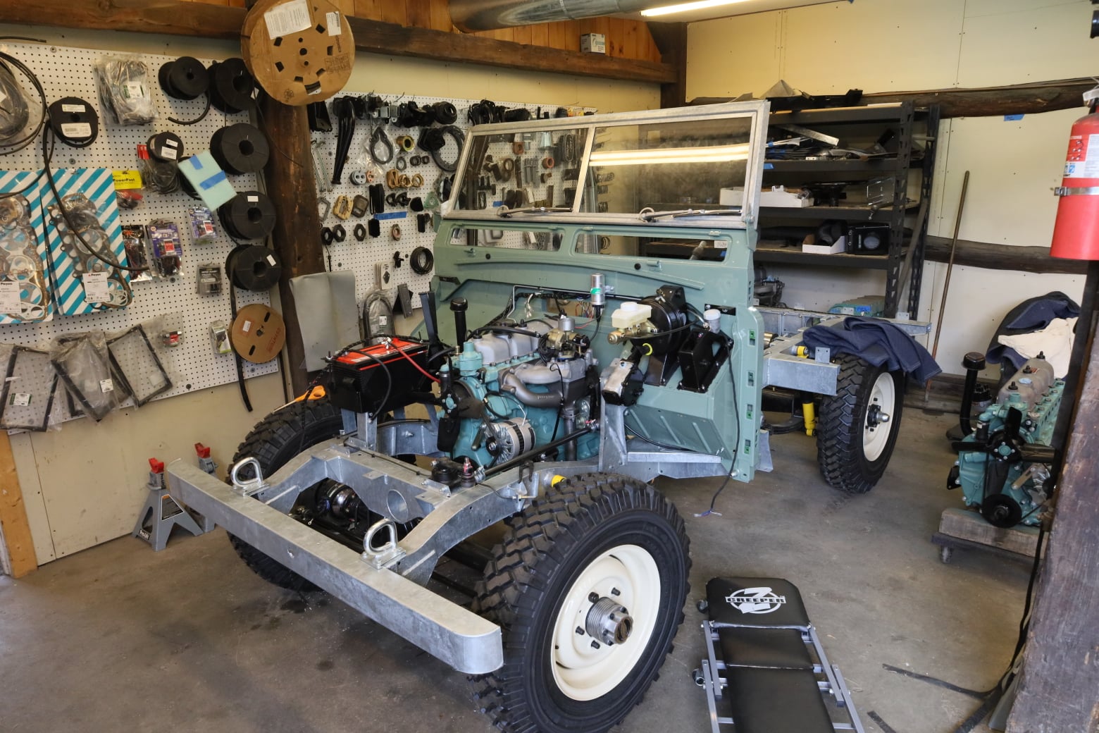 1965 Land Rover Series IIA Pastel Green Restored 22