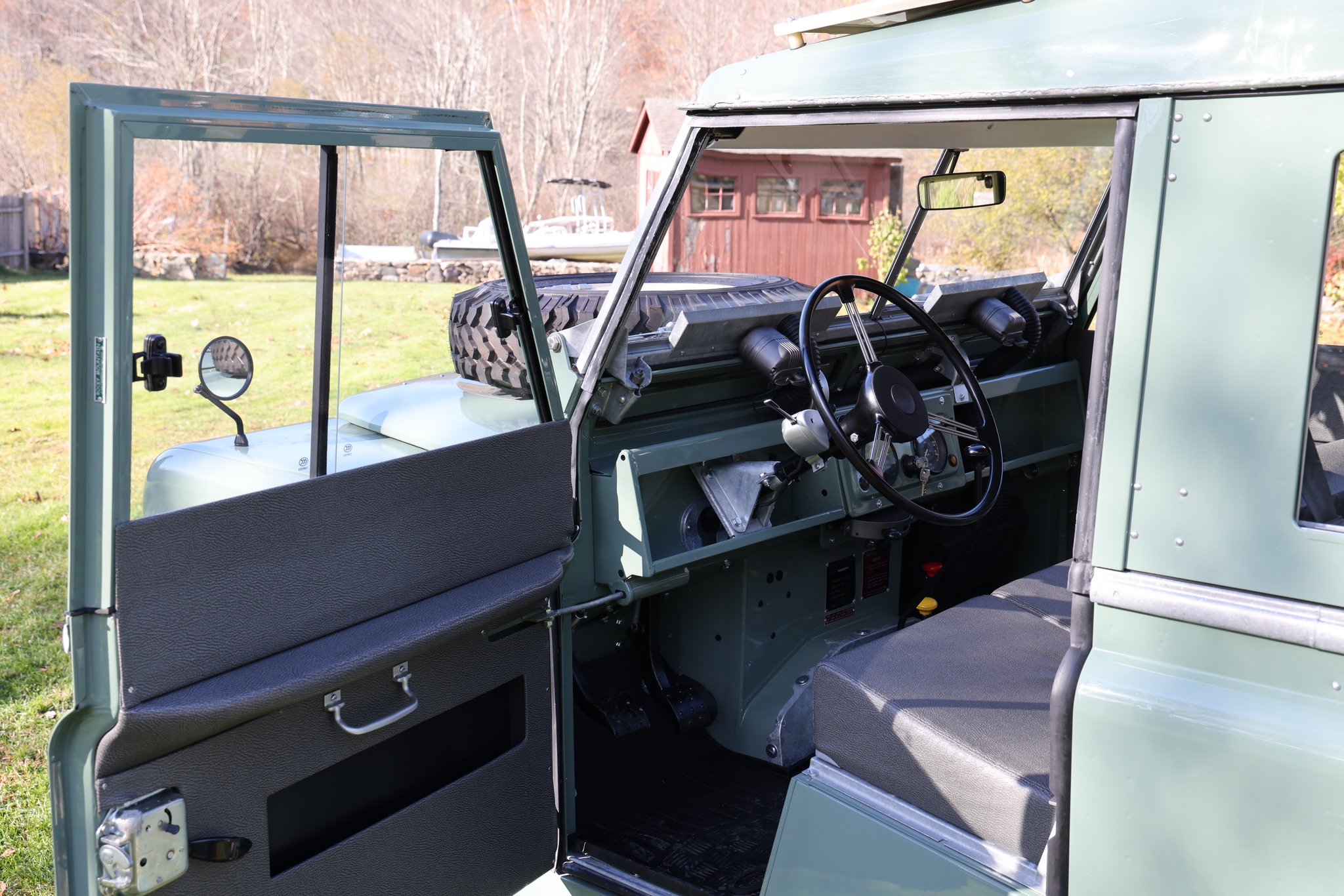 1965 Land Rover Series IIA Pastel Green Restored 29