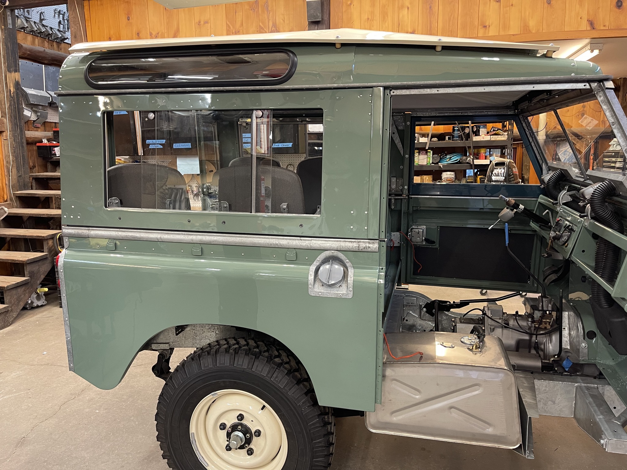 1965 Land Rover Series IIA Pastel Green Restored 47