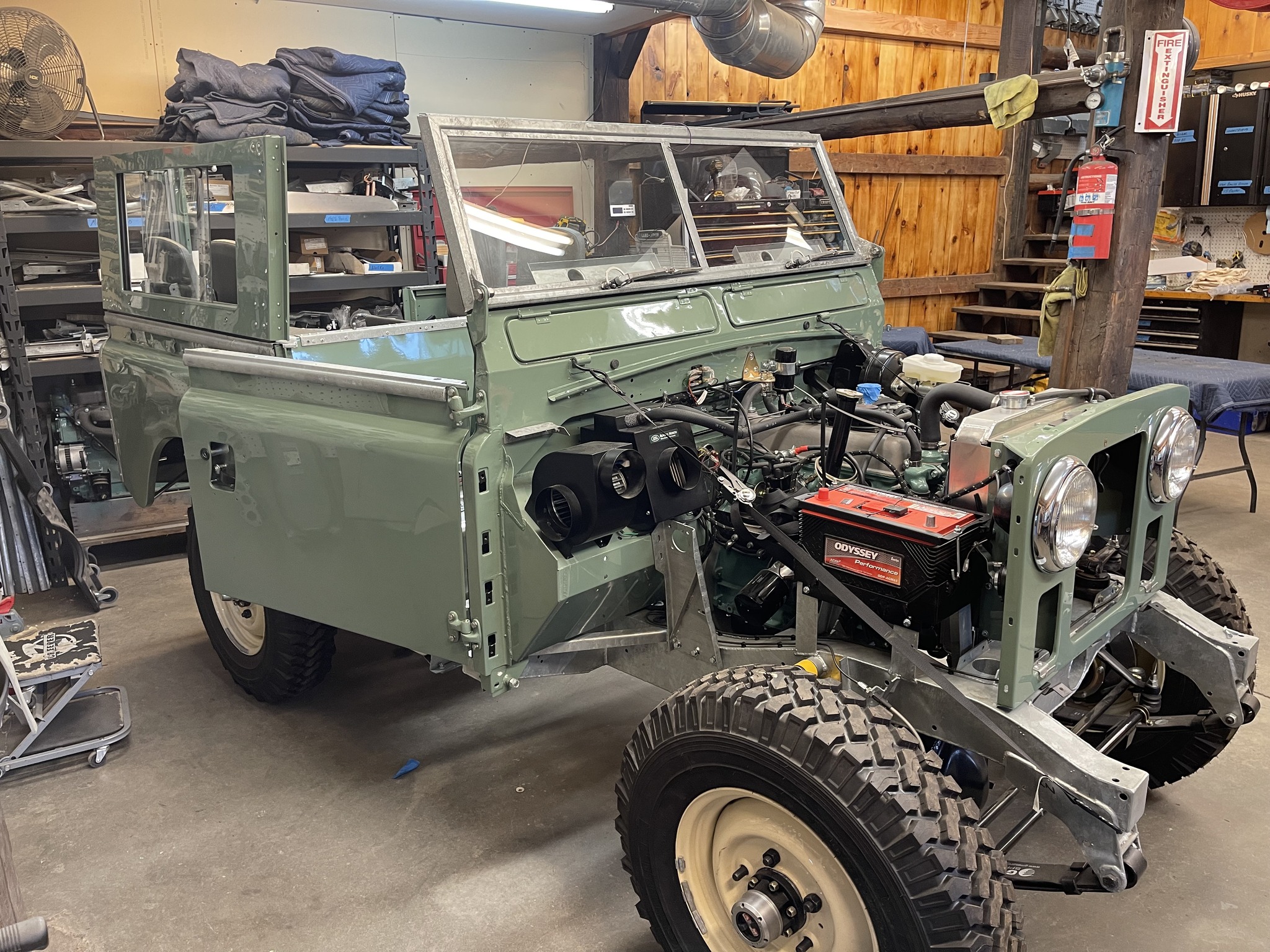 1965 Land Rover Series IIA Pastel Green Restored 48