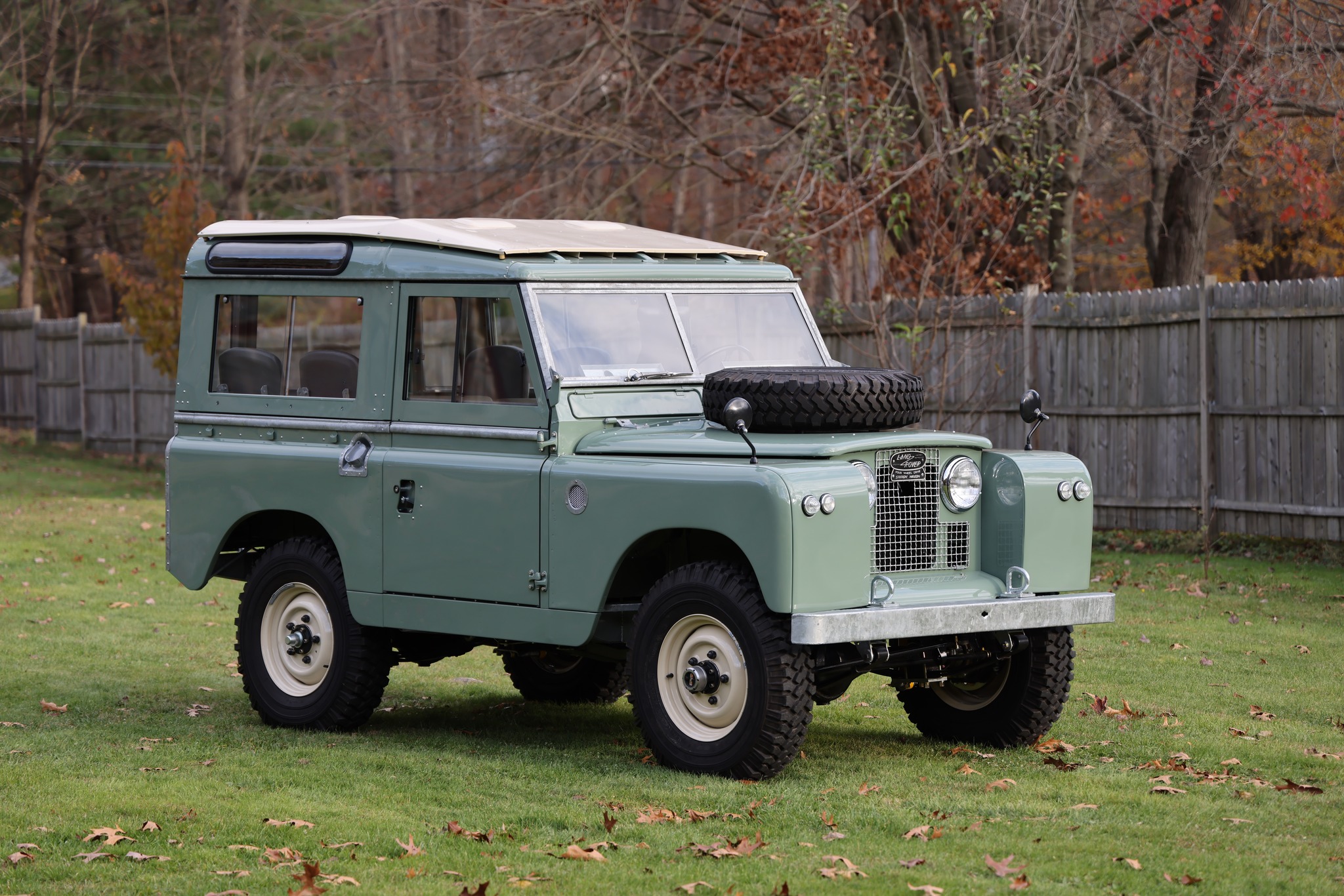 1965 Land Rover Series IIA Pastel Green Restored 8