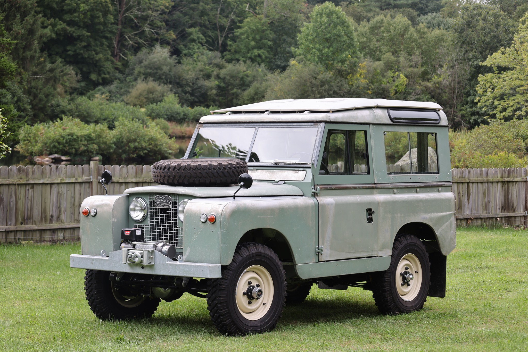 1965 Land Rover Series IIA Pastel Green Patina Restored 2