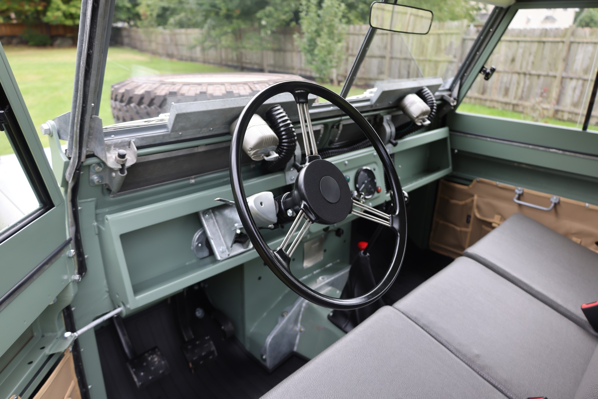 1965 Land Rover Series IIA Pastel Green Patina Restored 25