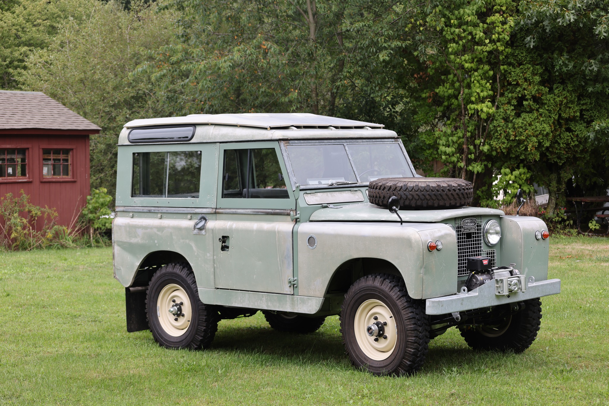 1965 Land Rover Series IIA Pastel Green Patina Restored 6