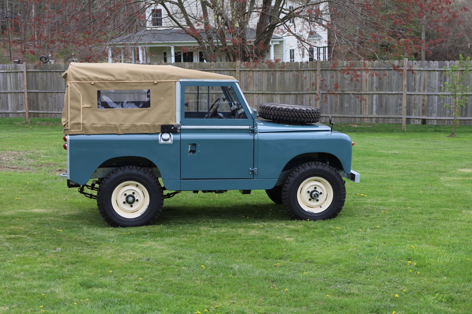 1966 Land Rover Series IIA Marine Blue Restored 10