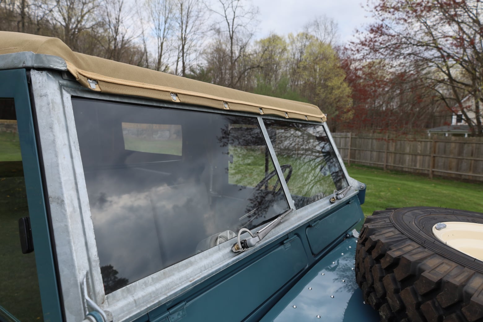 1966 Land Rover Series IIA Marine Blue Restored 17