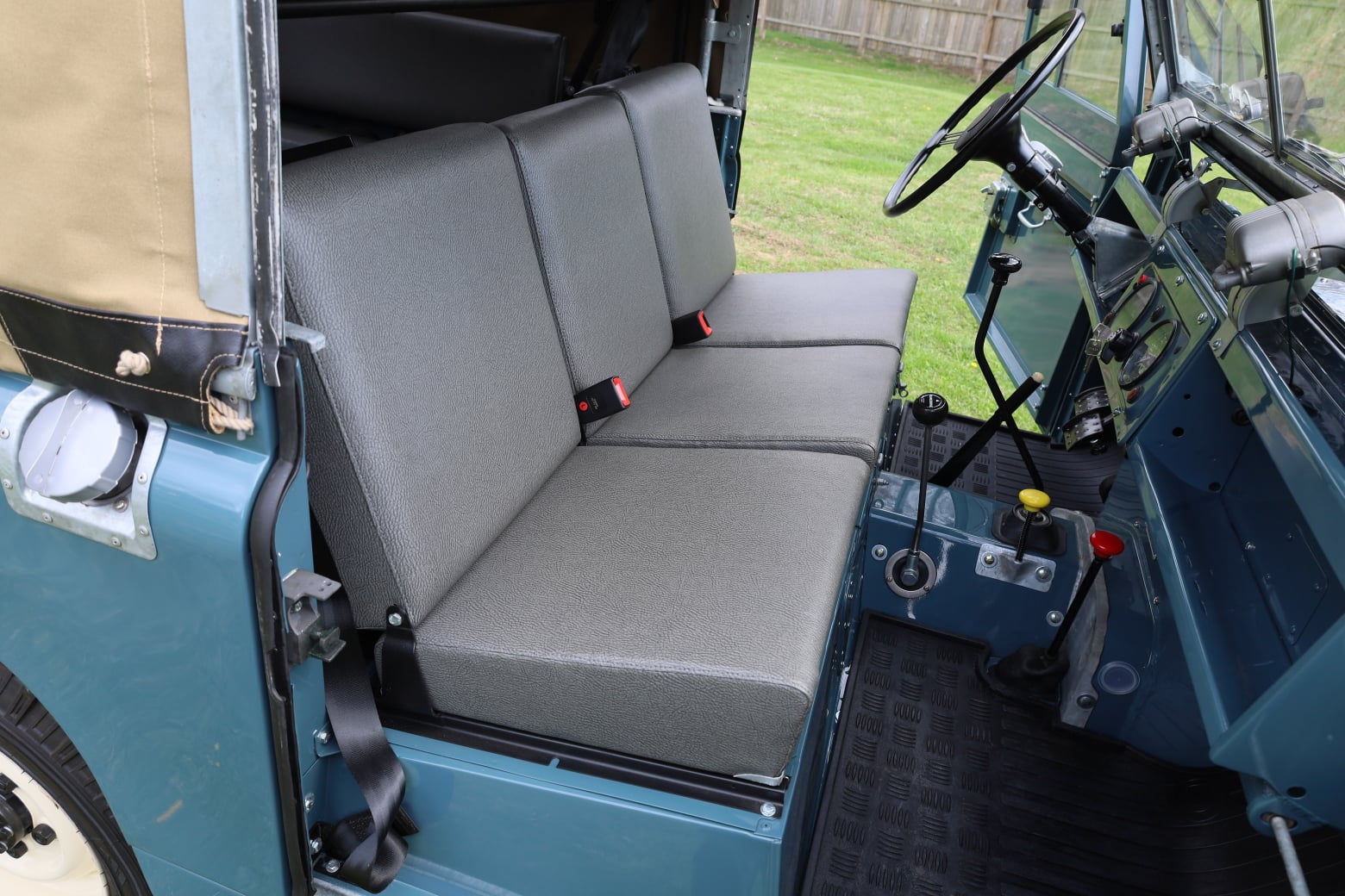 1966 Land Rover Series IIA Marine Blue Restored 31