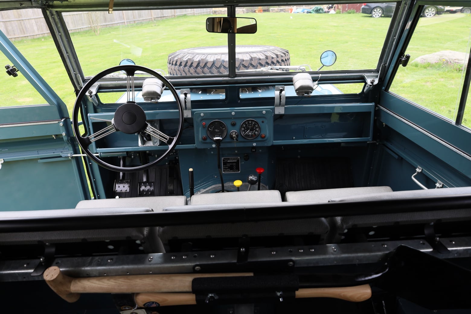 1966 Land Rover Series IIA Marine Blue Restored 39