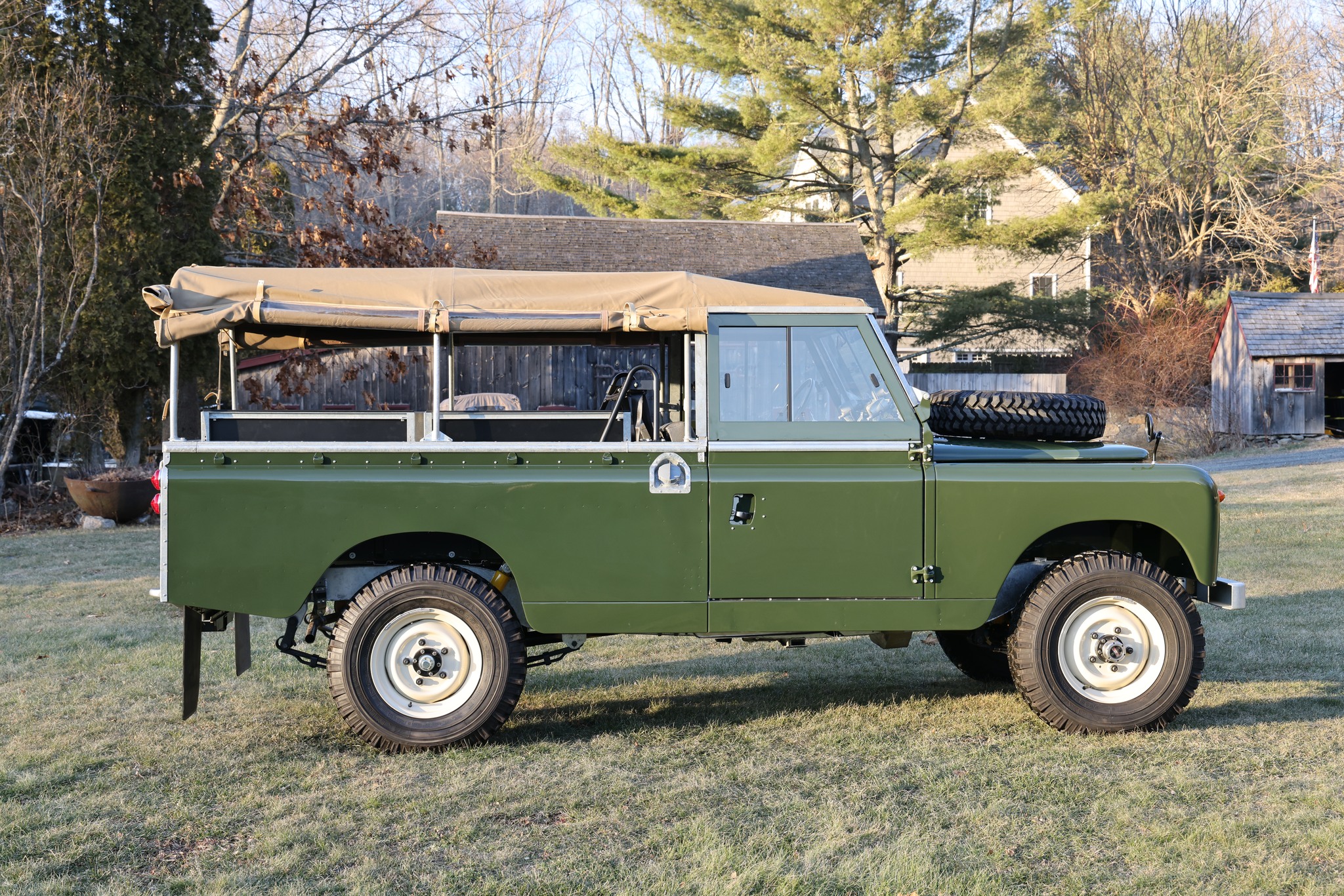 1967 Land Rover Series IIA 109 Inch Bronze Green Restored 12