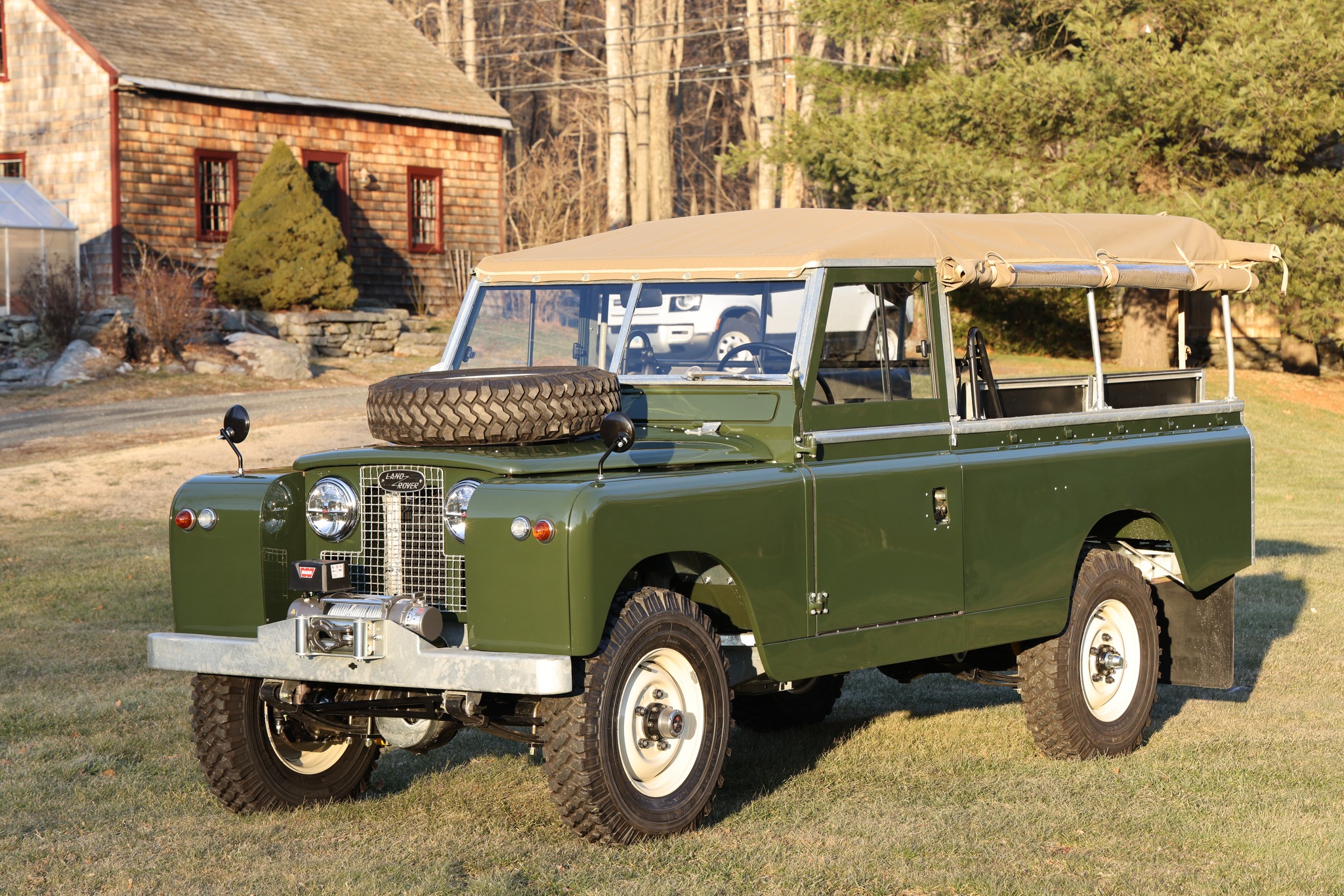 1967 Land Rover Series IIA 109 Inch Bronze Green Restored 13