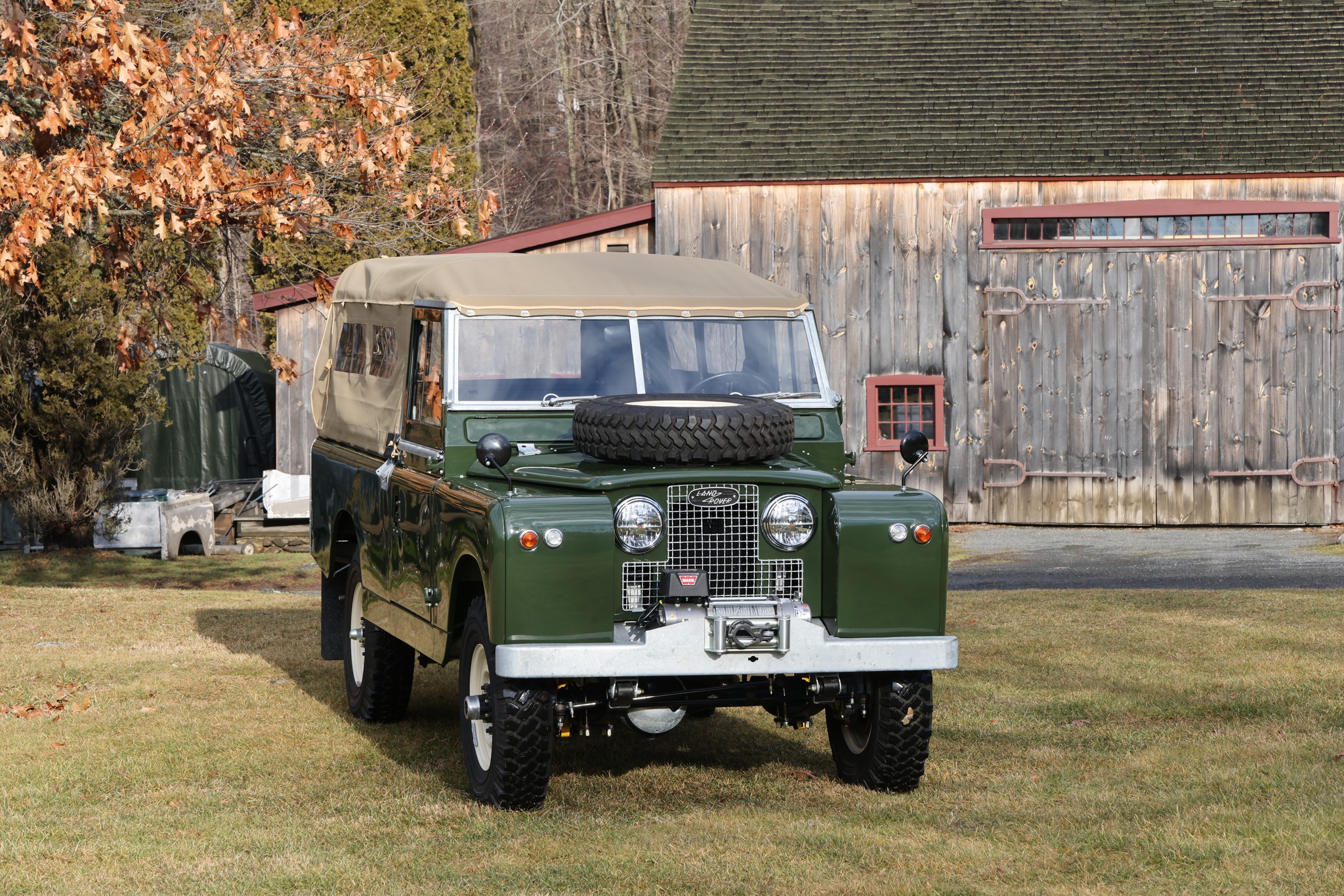 1967 Land Rover Series IIA 109 Inch Bronze Green Restored 14