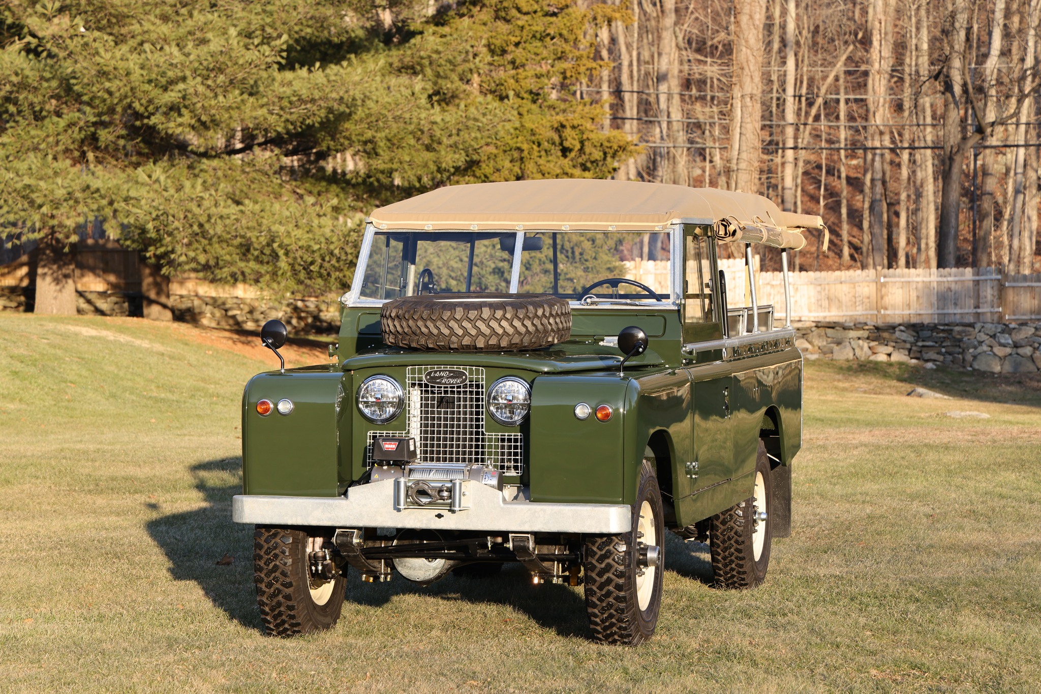 1967 Land Rover Series IIA 109 Inch Bronze Green Restored 43