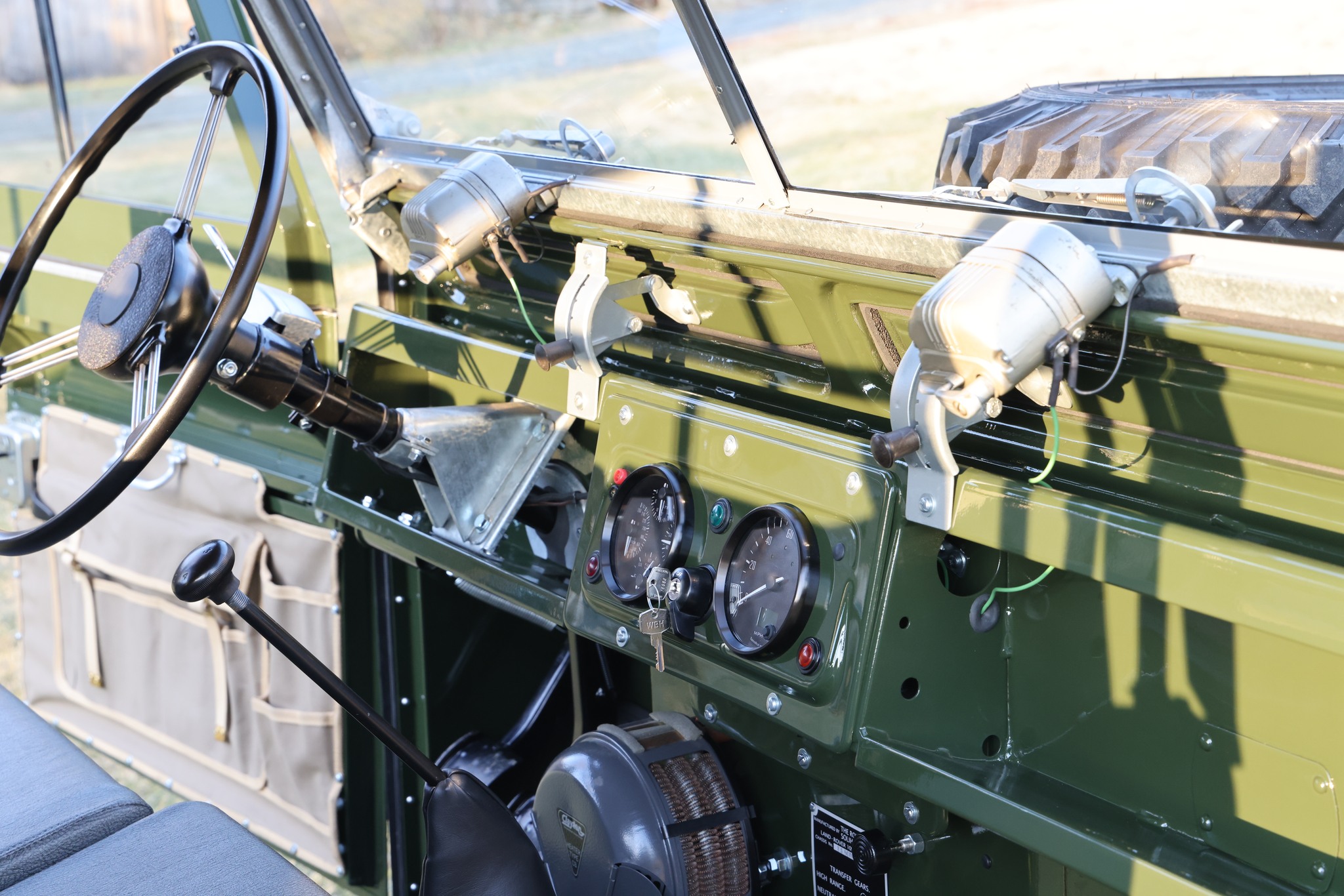 1967 Land Rover Series IIA 109 Inch Bronze Green Restored 47