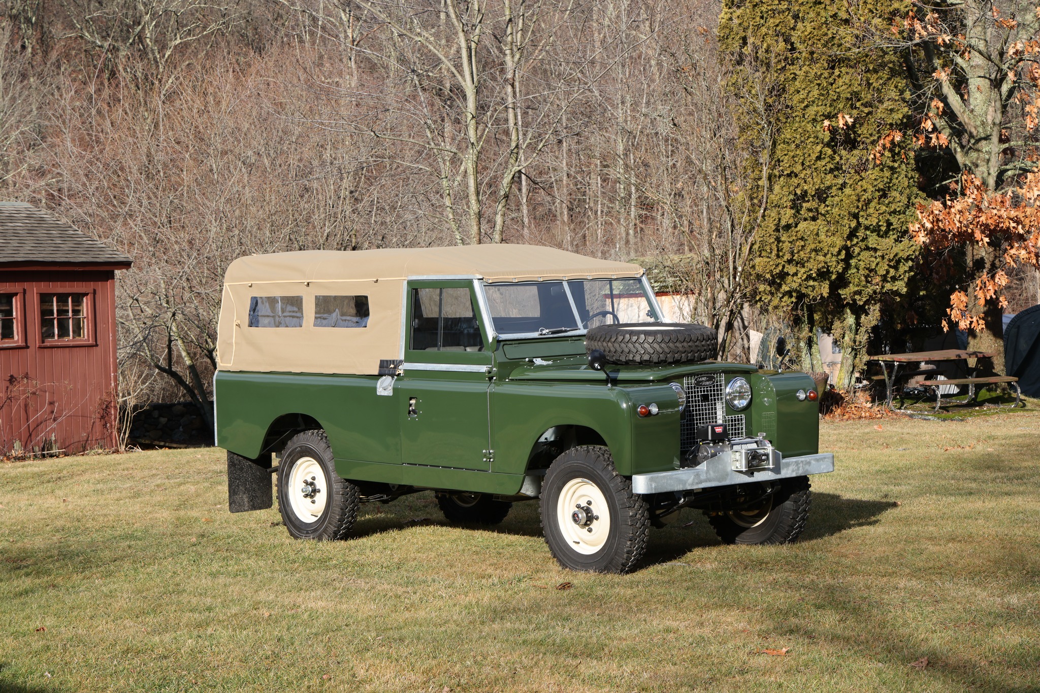 1967 Land Rover Series IIA 109 Inch Bronze Green Restored 5