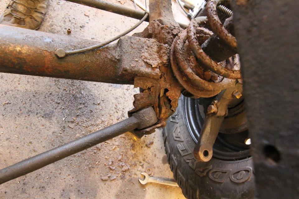 The panhard rod bracket is so rotted it can be removed by hand.