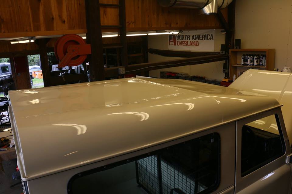 Restored roof panel of 1984 Land Rover