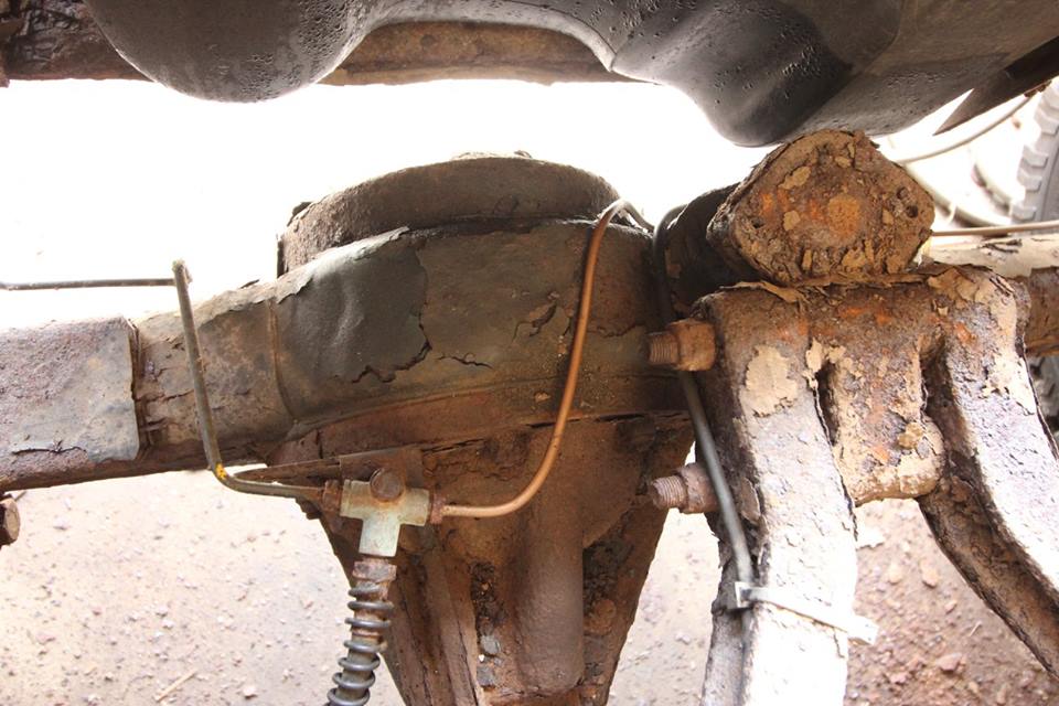 The axle housings will need to be replaced due to major rust.