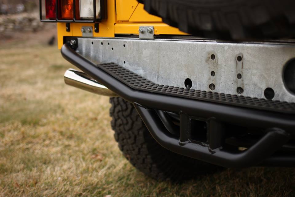 An NRP stainless steel exhaust is installed. The rear step bumper is powder coated and installed.