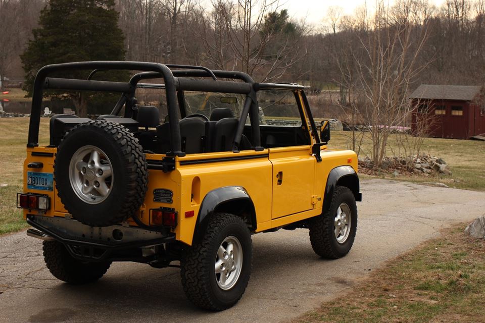 The rear tire carrier was powder coated and rebuilt.