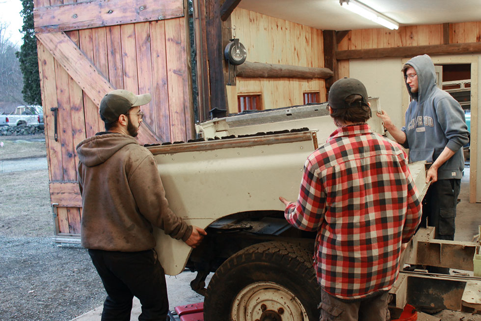 Disassembly of a Land Rover