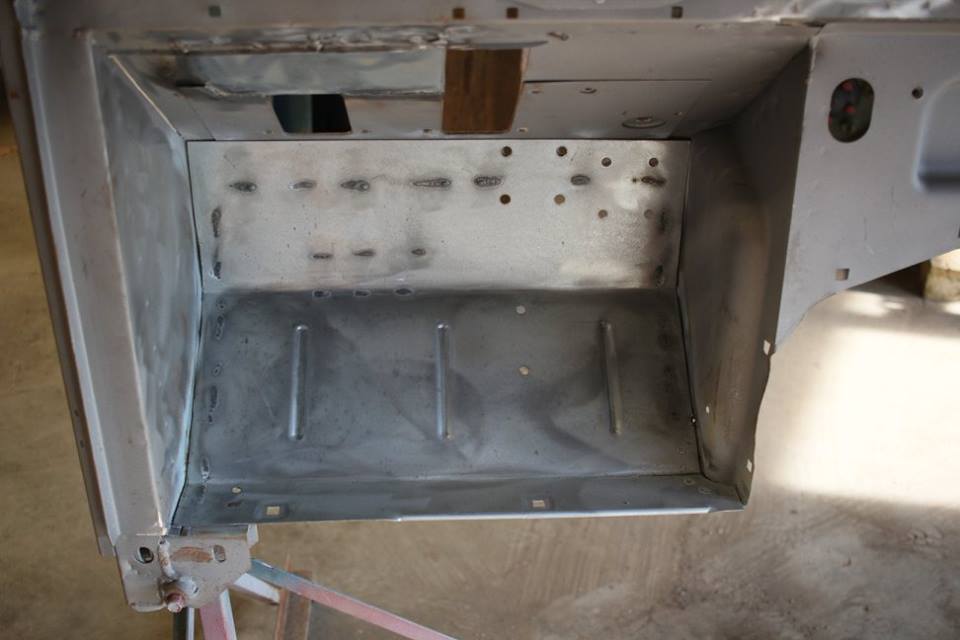 New toe boards are welded in to the bulkhead and other repairs are made.