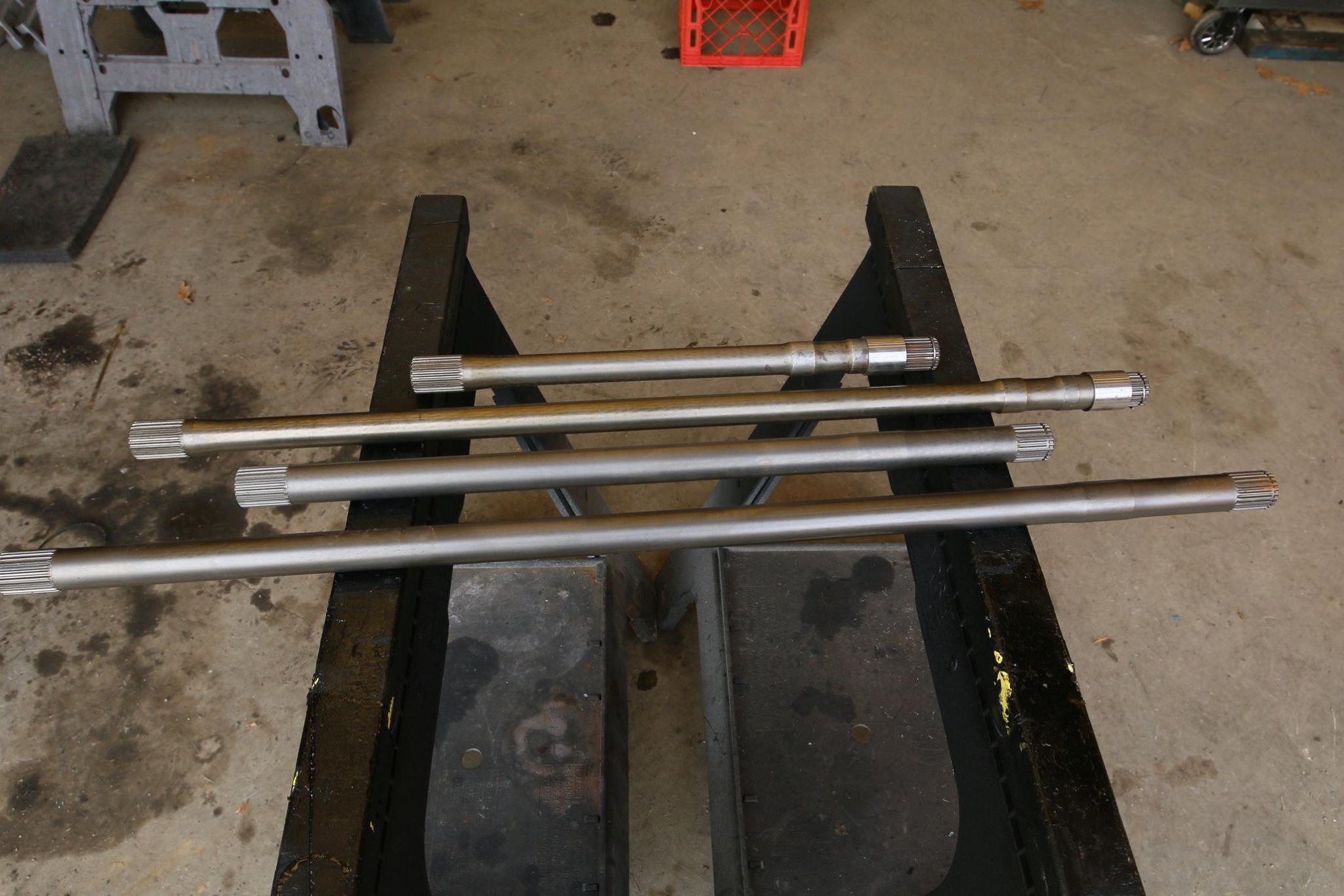 Heavy duty Ashcroft axles are ready for installation.